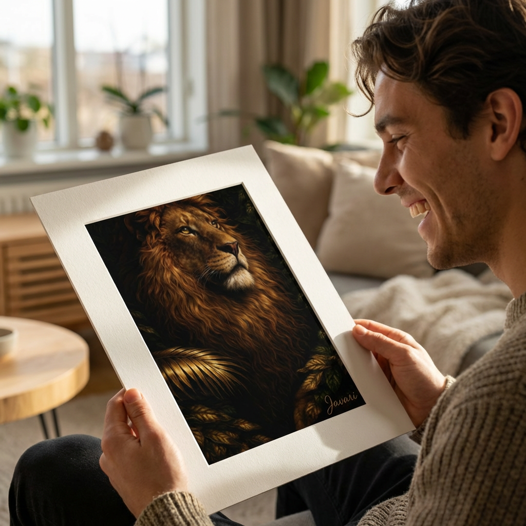 Onyx - The King 👑 Fine Art Print (Passepartout Frame)